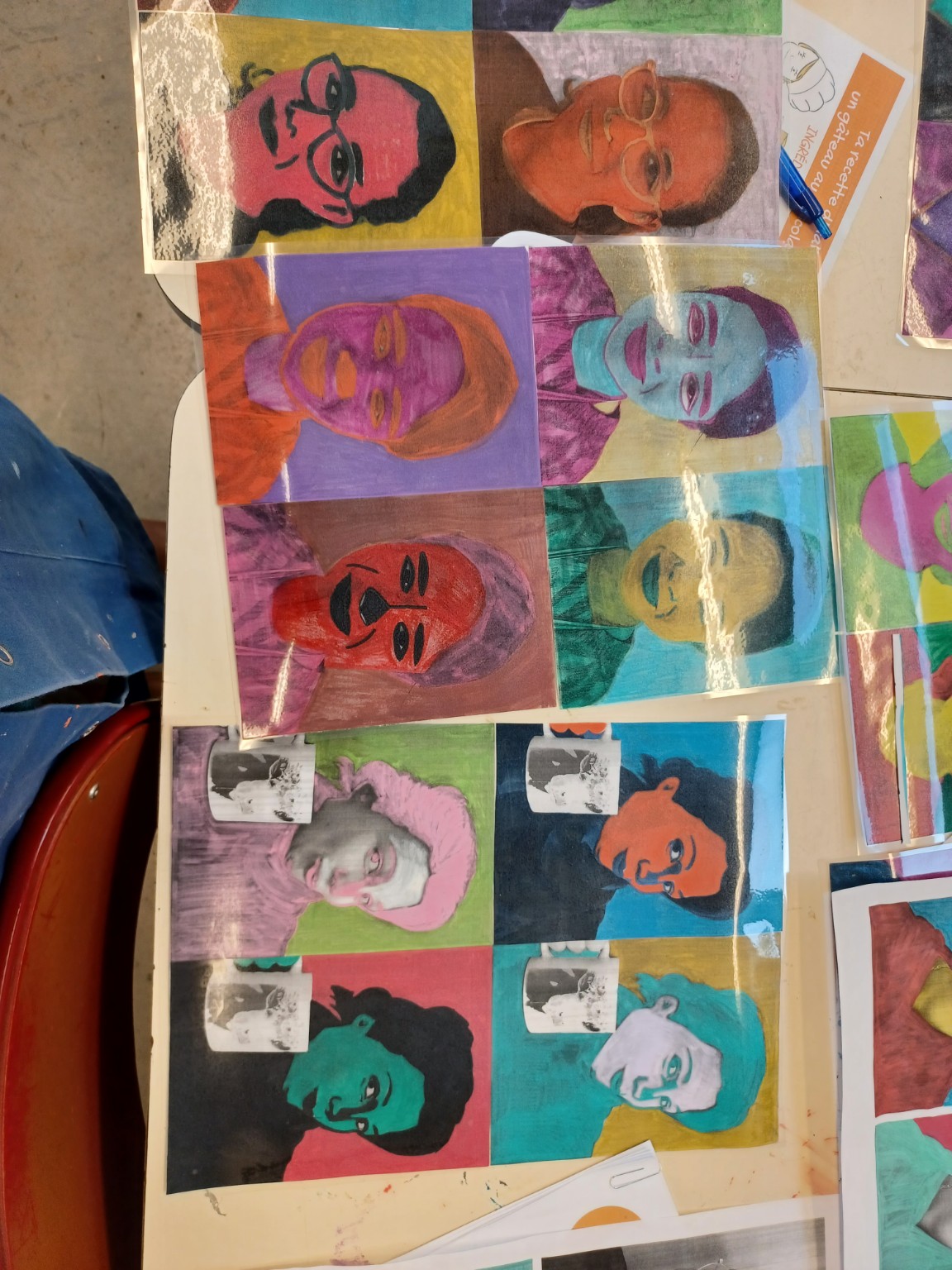 Série de portraits colorés